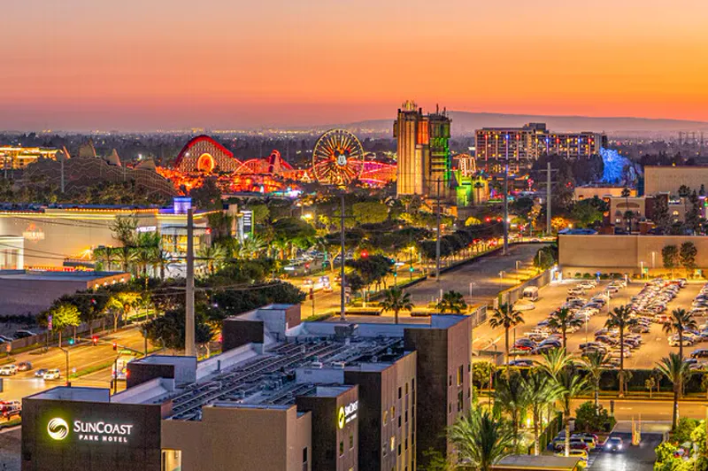 Anaheim, CA at dusk
